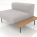 modello 3D Modulo divano a 1 posto con ripiano a destra (opzione 3) - anteprima