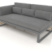 3d model Modular sofa, section 1 left, high back (Anthracite) - preview