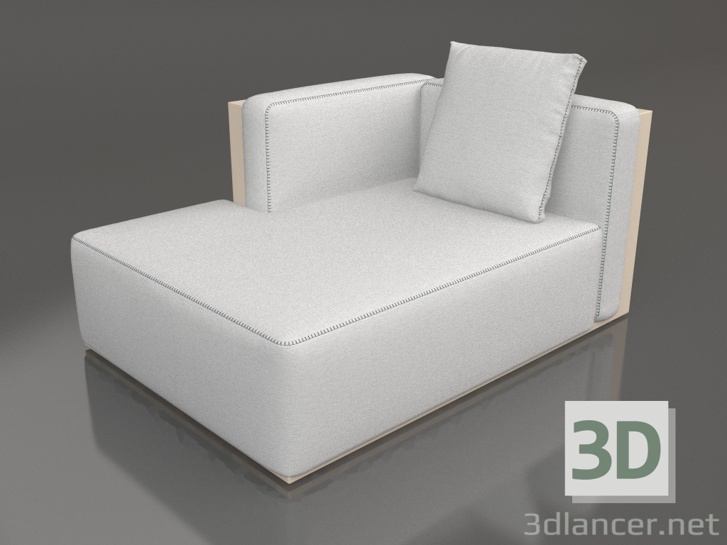 3D Modell Sofamodul, Teil 2 links (Sand) - Vorschau