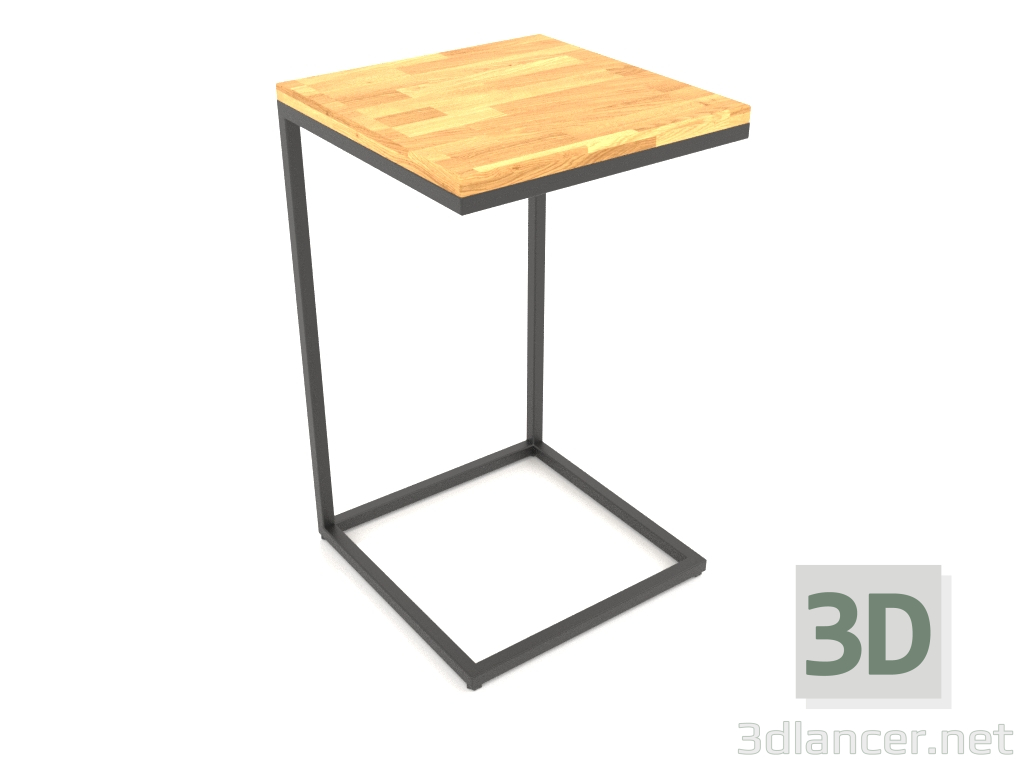 modello 3D Comodino quadrato (PAVIMENTO LEGNO, 40X40X65) - anteprima