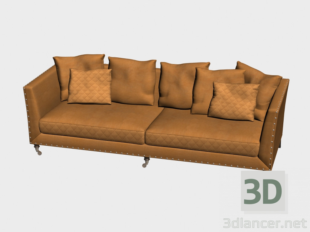 modèle 3D Canapé classique Victory (orange, 250h99) - preview