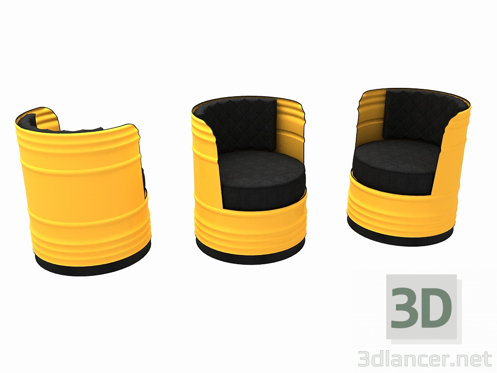 3D Modell Sessel-Fass - Vorschau