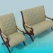 3d model Sofa and chair in the set - preview