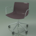 3d model Chair 0213 (5 castors, with armrests, chrome, polypropylene PO00404) - preview