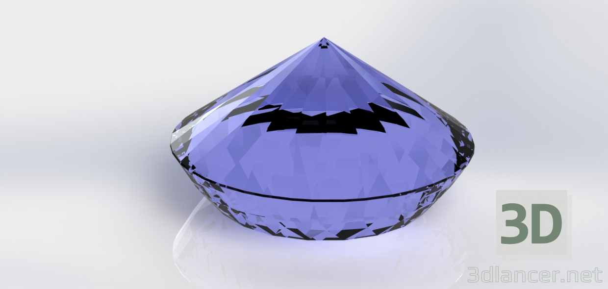 modello 3D diamante 1 - anteprima