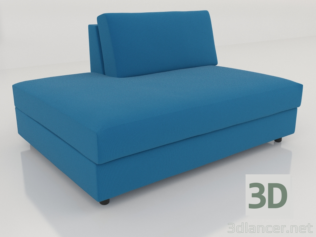 3D Modell Sofamodul 83 einfach links ausziehbar - Vorschau