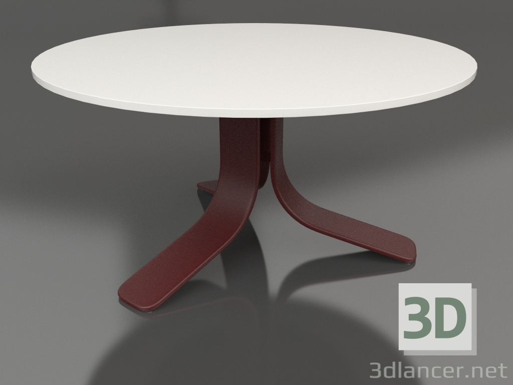 3d model Coffee table Ø80 (Wine red, DEKTON Zenith) - preview