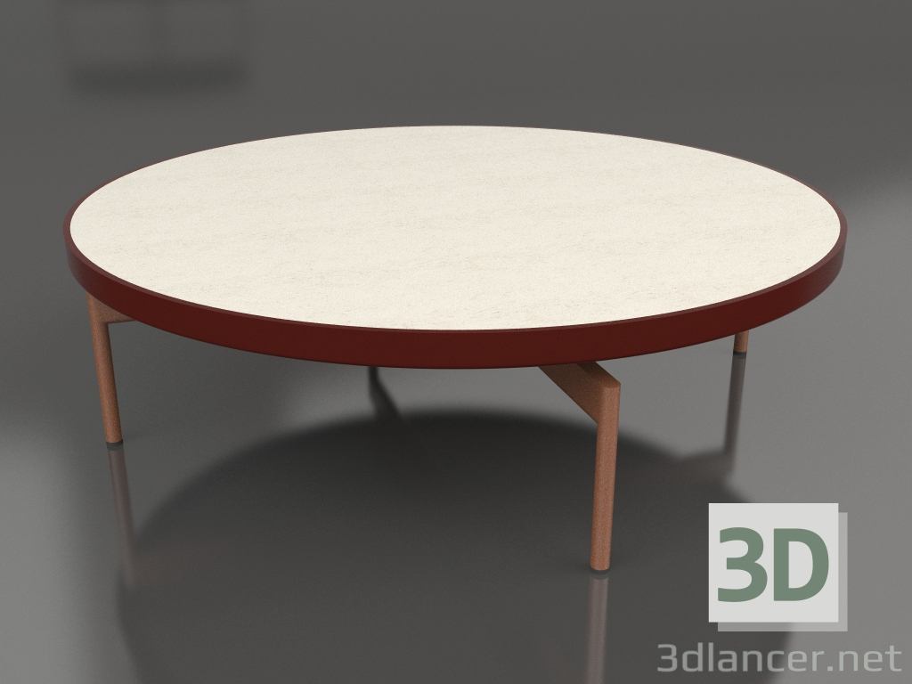 modello 3D Tavolino rotondo Ø120 (Rosso vino, DEKTON Danae) - anteprima
