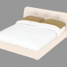 3d модель Ліжко двоспальне в шкіряній обробці Stil Novo – превью