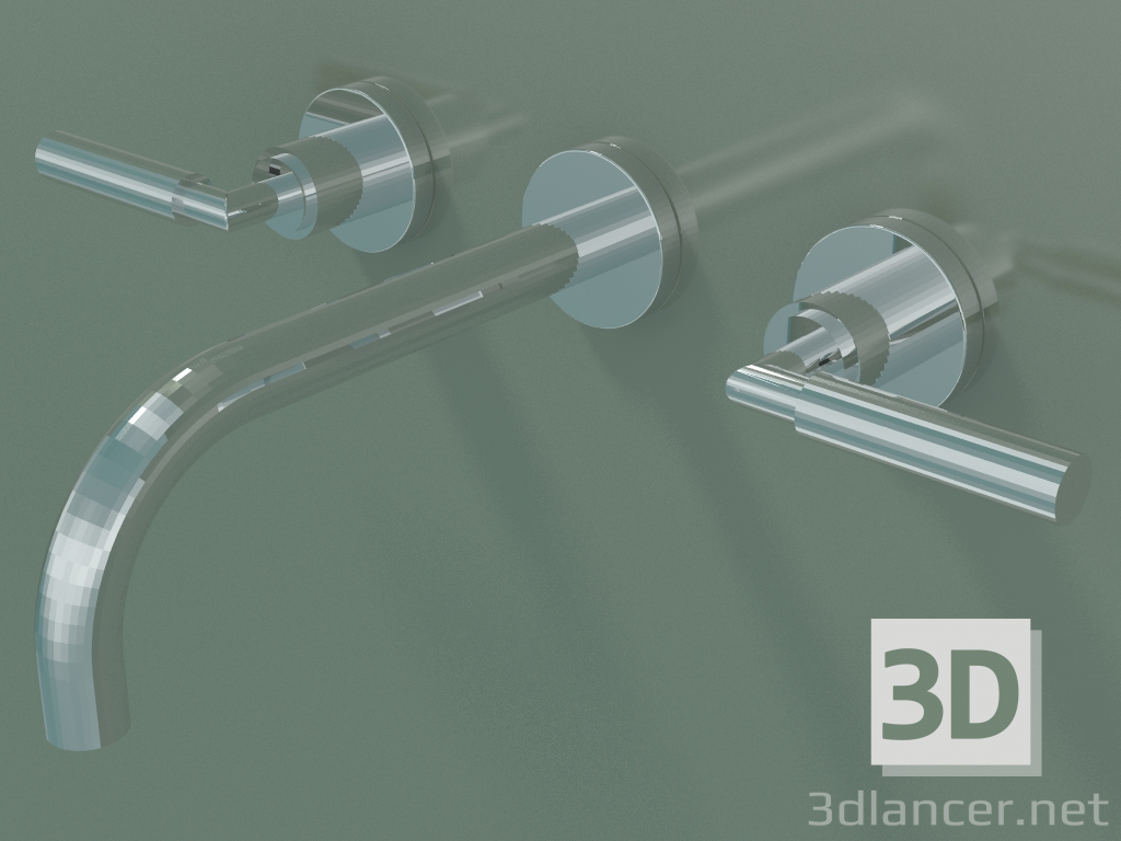 3D Modell Wandwaschbeckenmischer ohne Abfallgarnitur (36 712 882-000010) - Vorschau