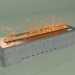 3D modeli Buharlı şömine Vepo 1000 (pembe altın aynalı) - önizleme