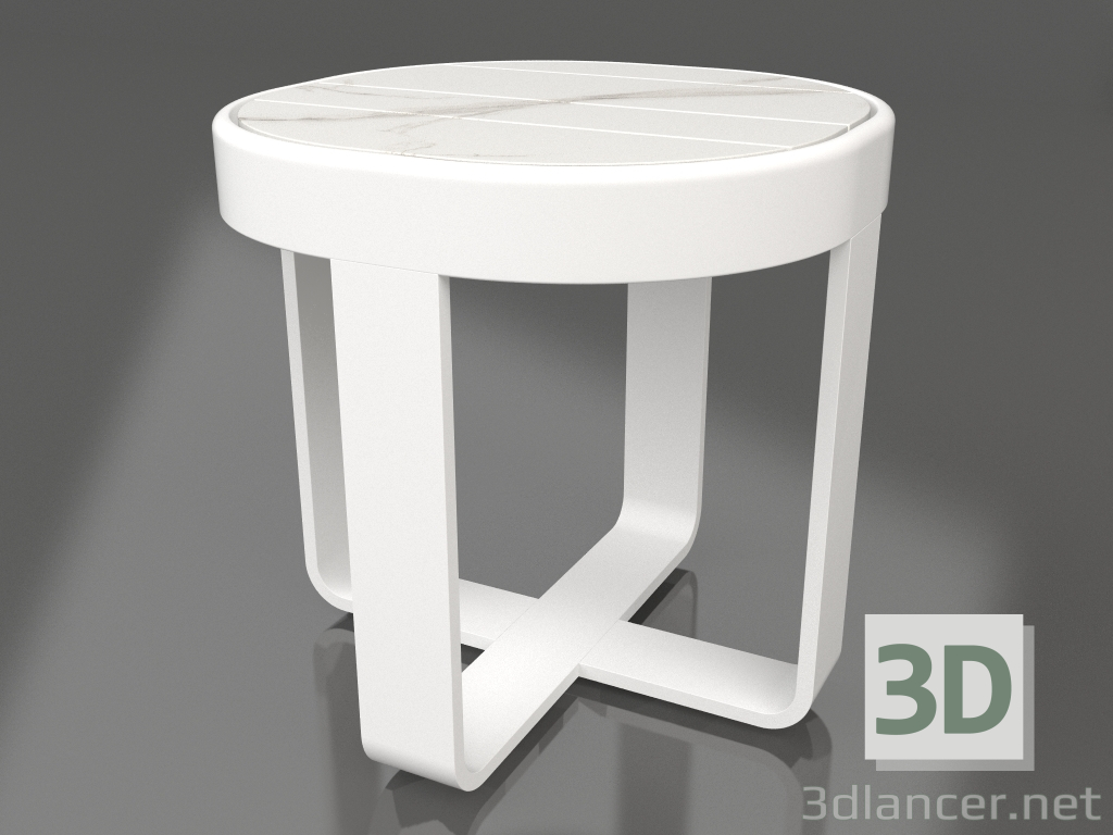 3d модель Кофейный столик круглый Ø42 (DEKTON Aura, White) – превью
