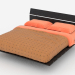 3d модель Ліжко двоспальне в східному стилі Tadao – превью
