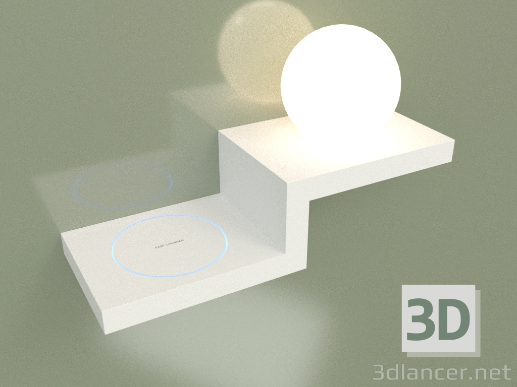 3d model Wall lamp CHARGER R 3200K WH 15014 - preview