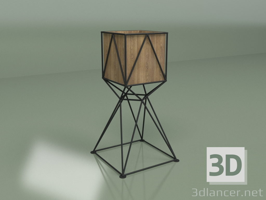 3D Modell Blumentopf HERBA 710 (rustikale Esche) - Vorschau