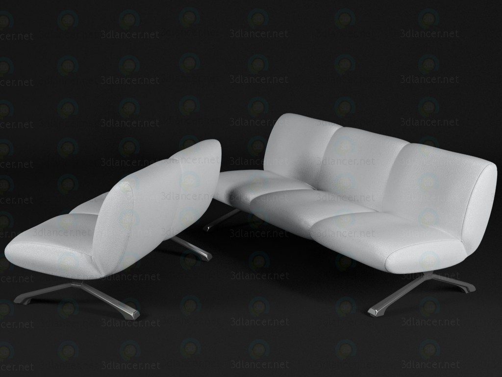 3d модель сучасний диван – превью