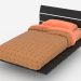 3d model Single bed in oriental style Tadao - preview