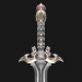 3d Fantasy sword 16 3d model модель купити - зображення
