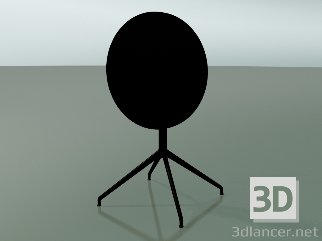 modèle 3D Table ronde 5709, 5726 (H 74 - Ø59 cm, pliée, Noir, V39) - preview