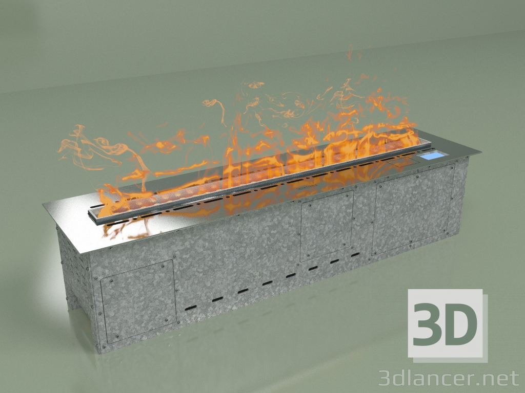 3D modeli Buharlı şömine Vepo 1000 (ayna) - önizleme