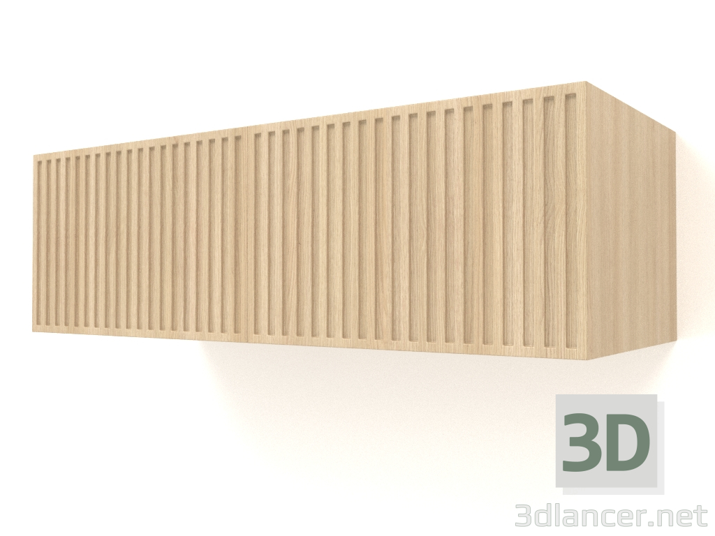 modello 3D Mensola pensile ST 06 (2 ante grecate, 800x315x250, legno bianco) - anteprima