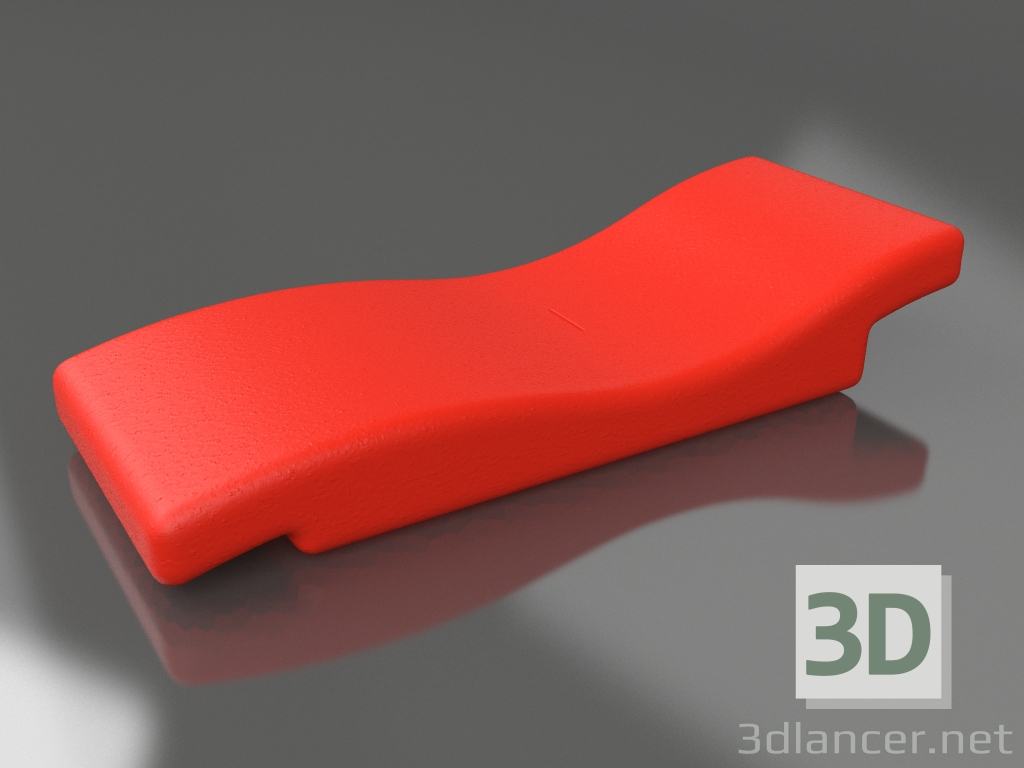 Modelo 3d Espreguiçadeira (Vermelho) - preview