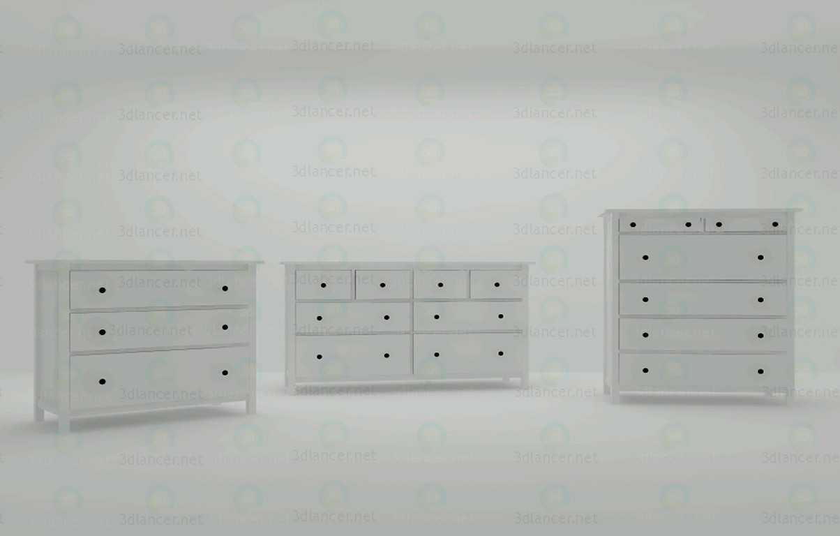3d model Сhest of drawers - preview