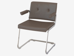 sillón de cuero con reposabrazos RH-305-102