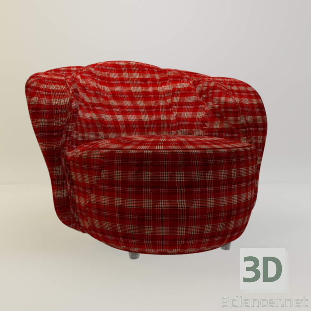 Silla para sala de estar 3D modelo Compro - render