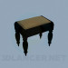 3d model Ottoman with carved legs - preview