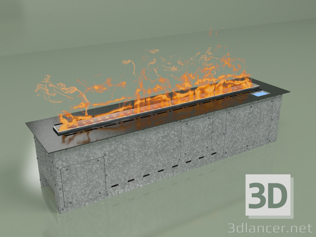 3D modeli Buharlı şömine Vepo 1000 (grafit-saten) - önizleme