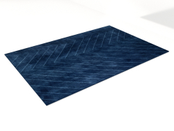 Teppich blau Chevron 420X280