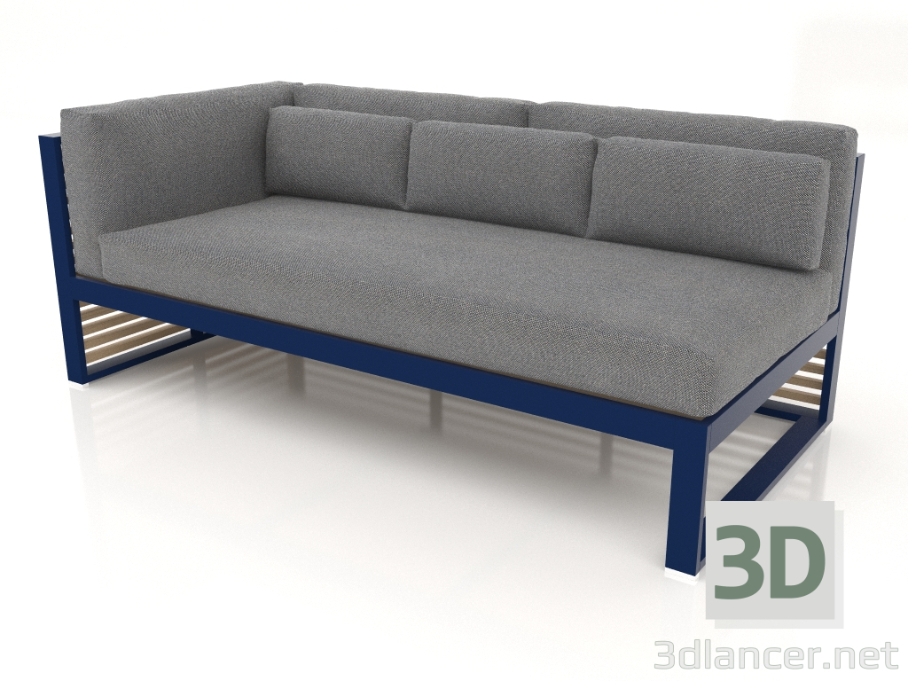 3d model Modular sofa, section 1 left (Night blue) - preview