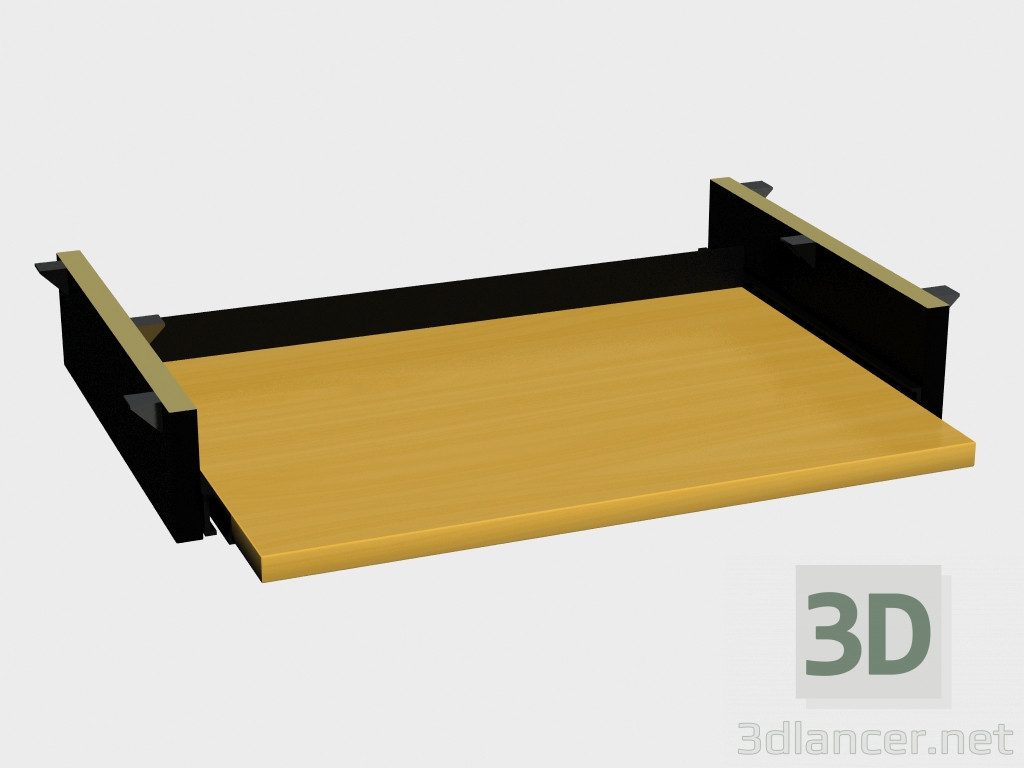 3D Modell Zubehör-Mono Suite Tabelle (RK500 Regiment unter der Tastatur) - Vorschau