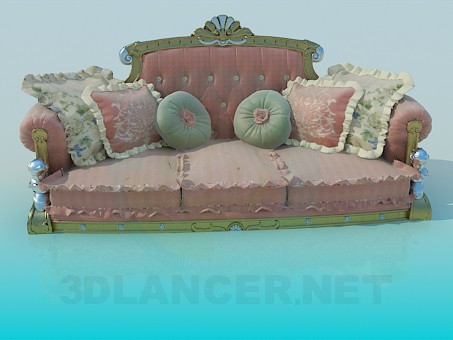 3D Modell Königliche Sofa - Vorschau