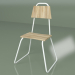 3D Modell Stuhl (weiß, helles Furnier) - Vorschau