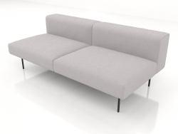3-Sitzer-Sofamodul mit Rückenlehne