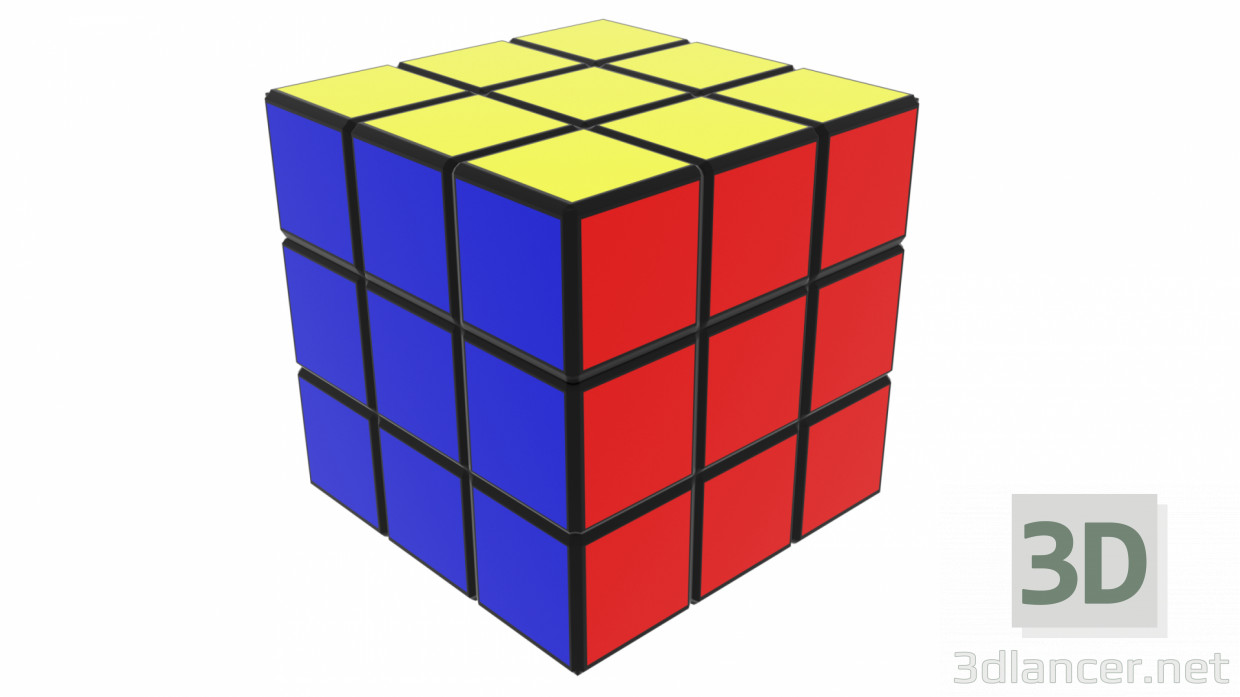 modèle 3D Cube de Rubik - preview