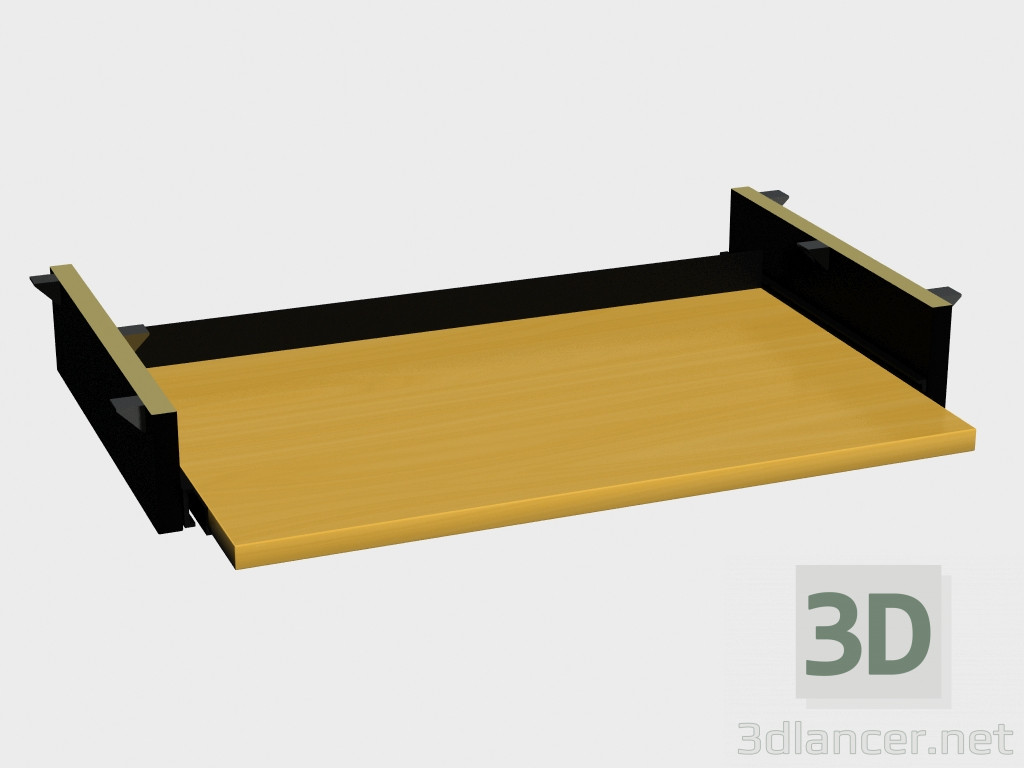 modello 3D Accessori Mono tavolo Suite (RK570 reggimento sotto la tastiera) - anteprima
