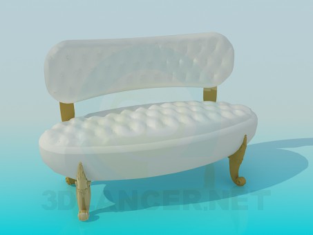 3d model Retro sofa - preview