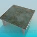 3D Modell Couchtisch mit Marmor Oberfläche - Vorschau