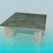 3d model Coffee table with marble surface - preview