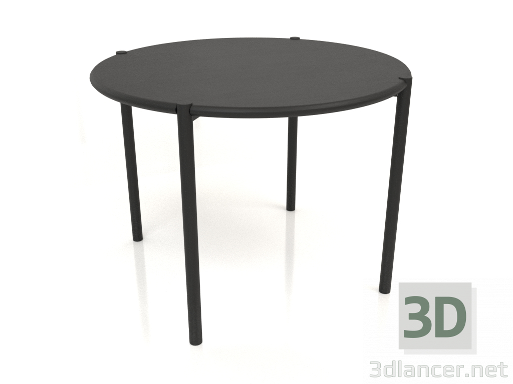 3d model Dining table DT 08 (rounded end) (D=1020x754, wood black) - preview
