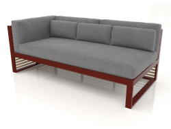 Modular sofa, section 1 left (Wine red)