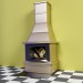 3d model Fireplace with firewood - preview