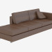 3D Modell Sofa modernes Leder Dreifach - Vorschau
