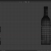 3d Wine bottle and wine glass model buy - render
