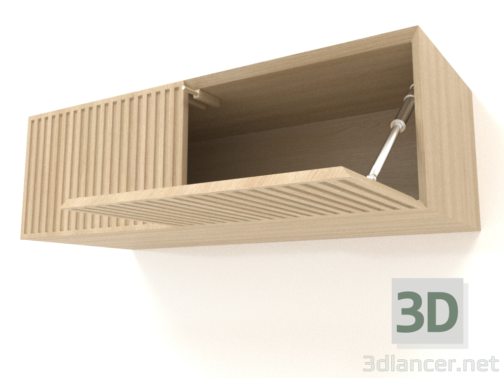 3D Modell Hängeregal ST 06 (offene Tür) (800x315x250, Holz weiß) - Vorschau
