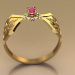 3d women's ring rose model buy - render