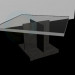 3d model Coffee table with glass top - preview